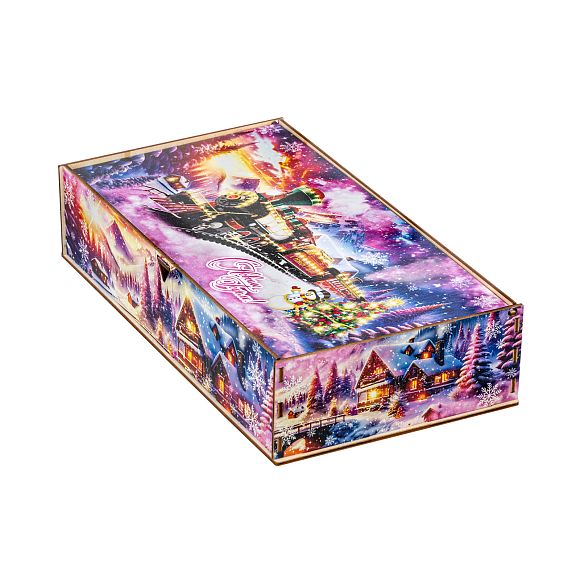 Сладкий новогодний подарок Снежный экспресс (Полезный состав)