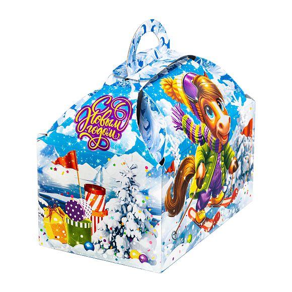 Сладкий новогодний подарок Лыжник