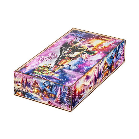 Сладкий новогодний подарок Снежный экспресс (Полезный состав)