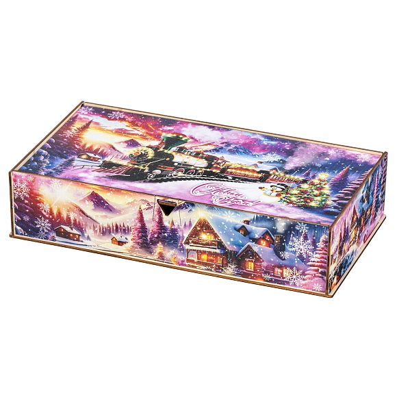 Сладкий новогодний подарок Снежный экспресс (Полезный состав)