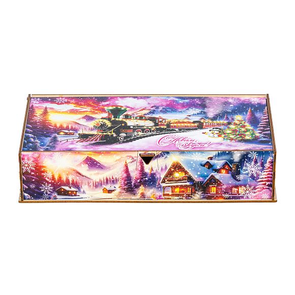 Сладкий новогодний подарок Снежный экспресс (Полезный состав)