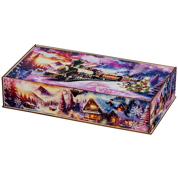 Сладкий новогодний подарок Снежный экспресс (Полезный состав)