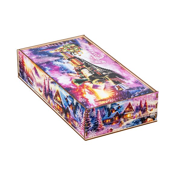 Сладкий новогодний подарок Снежный экспресс (Полезный состав)